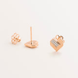 18k Gold Heart Earrings for Kids