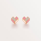 18k Gold Heart Earrings for Kids