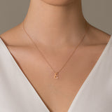18k Rose Gold Arabic Letter Necklace