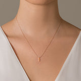 18k Rose Gold Arabic Letter Necklace