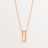 18k Rose Gold Arabic Letter Necklace