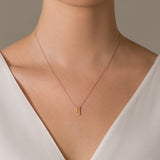 18k Rose Gold Arabic Letter Necklace
