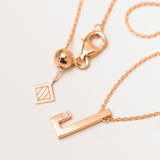 18k Rose Gold Arabic Letter Necklace