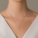 18k Rose Gold Arabic Letter Necklace
