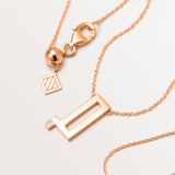 18k Rose Gold Arabic Letter Necklace