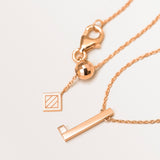 18k Rose Gold Arabic Letter Necklace