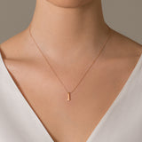 18k Rose Gold Arabic Letter Necklace