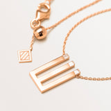 18k Rose Gold Arabic Letter Necklace