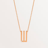 18k Rose Gold Arabic Letter Necklace