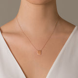 18k Rose Gold Arabic Letter Necklace