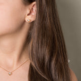 18k Gold Heart Earrings for Kids