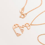 18k Rose Gold Arabic Letter Necklace