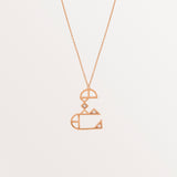 18k Rose Gold Arabic Letter Necklace