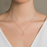 18k Rose Gold Arabic Letter Necklace