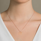 18k Rose Gold Arabic Letter Necklace