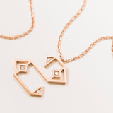18k Rose Gold Arabic Letter Necklace