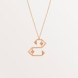 18k Rose Gold Arabic Letter Necklace