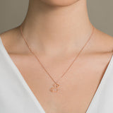 18k Rose Gold Arabic Letter Necklace