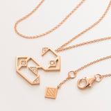 18k Rose Gold Arabic Letter Necklace