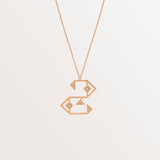 18k Rose Gold Arabic Letter Necklace