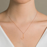 18k Rose Gold Arabic Letter Necklace