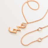 18k Rose Gold Arabic Letter Necklace