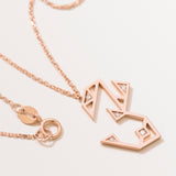 18k Rose Gold Arabic Letter Necklace