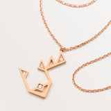 18k Rose Gold Arabic Letter Necklace