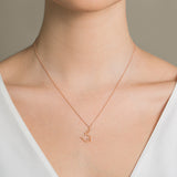 18k Rose Gold Arabic Letter Necklace