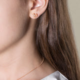 18k Gold Heart Earrings for Kids