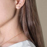 18k Gold Heart Earrings for Kids