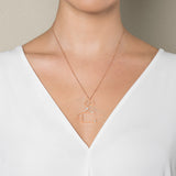 18k Rose Gold Arabic Letter Necklace