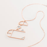 18k Rose Gold Arabic Letter Necklace