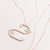 18k Rose Gold Arabic Letter Necklace
