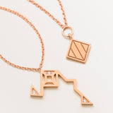 18k Rose Gold Arabic Letter Necklace