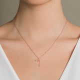 18k Rose Gold Arabic Letter Necklace