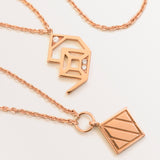 18k Rose Gold Arabic Letter Necklace
