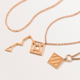 18k Rose Gold Arabic Letter Necklace