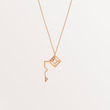 18k Rose Gold Arabic Letter Necklace