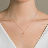 18k Rose Gold Arabic Letter Necklace