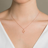 18k Rose Gold Arabic Letter Necklace