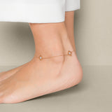 Gold Anklet with Diamonds