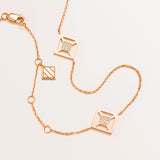 Gold Anklet with Diamonds