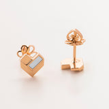 18k Gold Heart Earrings for Kids