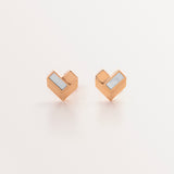 18k Gold Heart Earrings for Kids