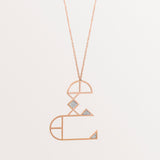 18k Rose Gold Arabic Letter Necklace