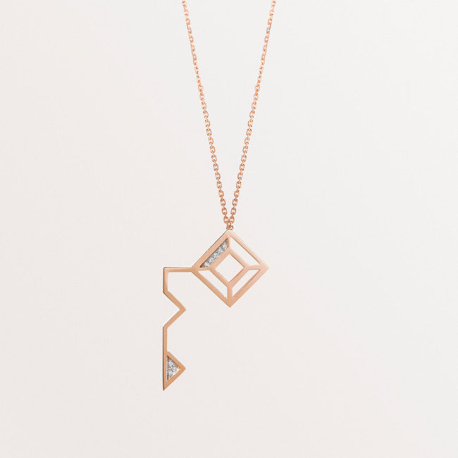 18k Rose Gold Arabic Letter Necklace