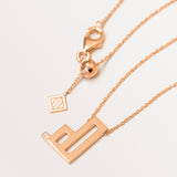 18k Rose Gold Arabic Letter Necklace