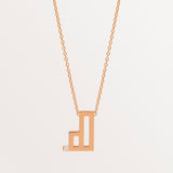 18k Rose Gold Arabic Letter Necklace