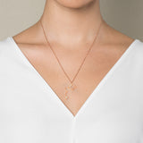 18k Rose Gold Arabic Letter Necklace